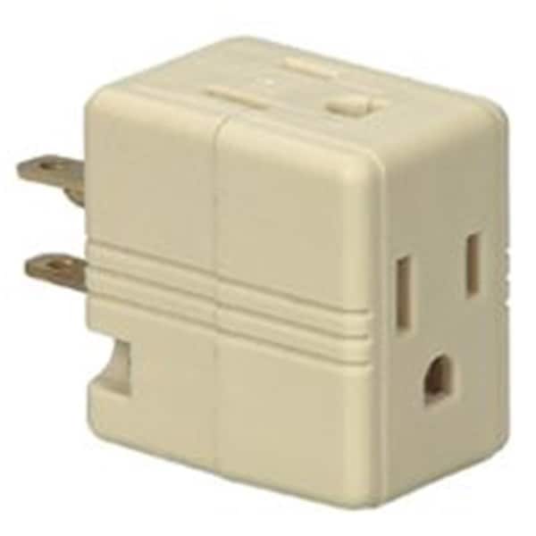 Yhior 1482V-BOX Ivory; 3 Outlet 3 Wire Cube Tap YH819094 - main